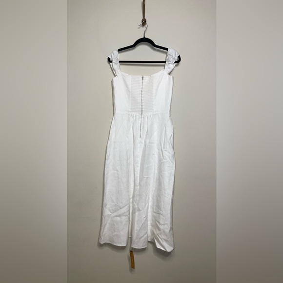 Reformation Bridgton Linen Midi Dress White - Picture 9 of 10